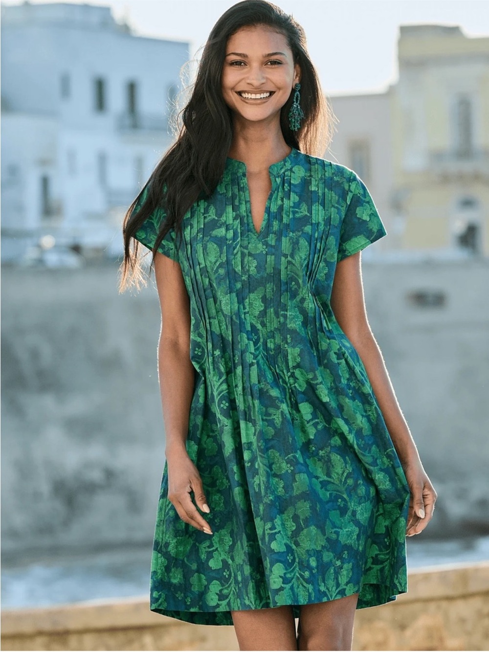 Peruvian Connection Anika Dress in Peacock Blue Green Size XXL